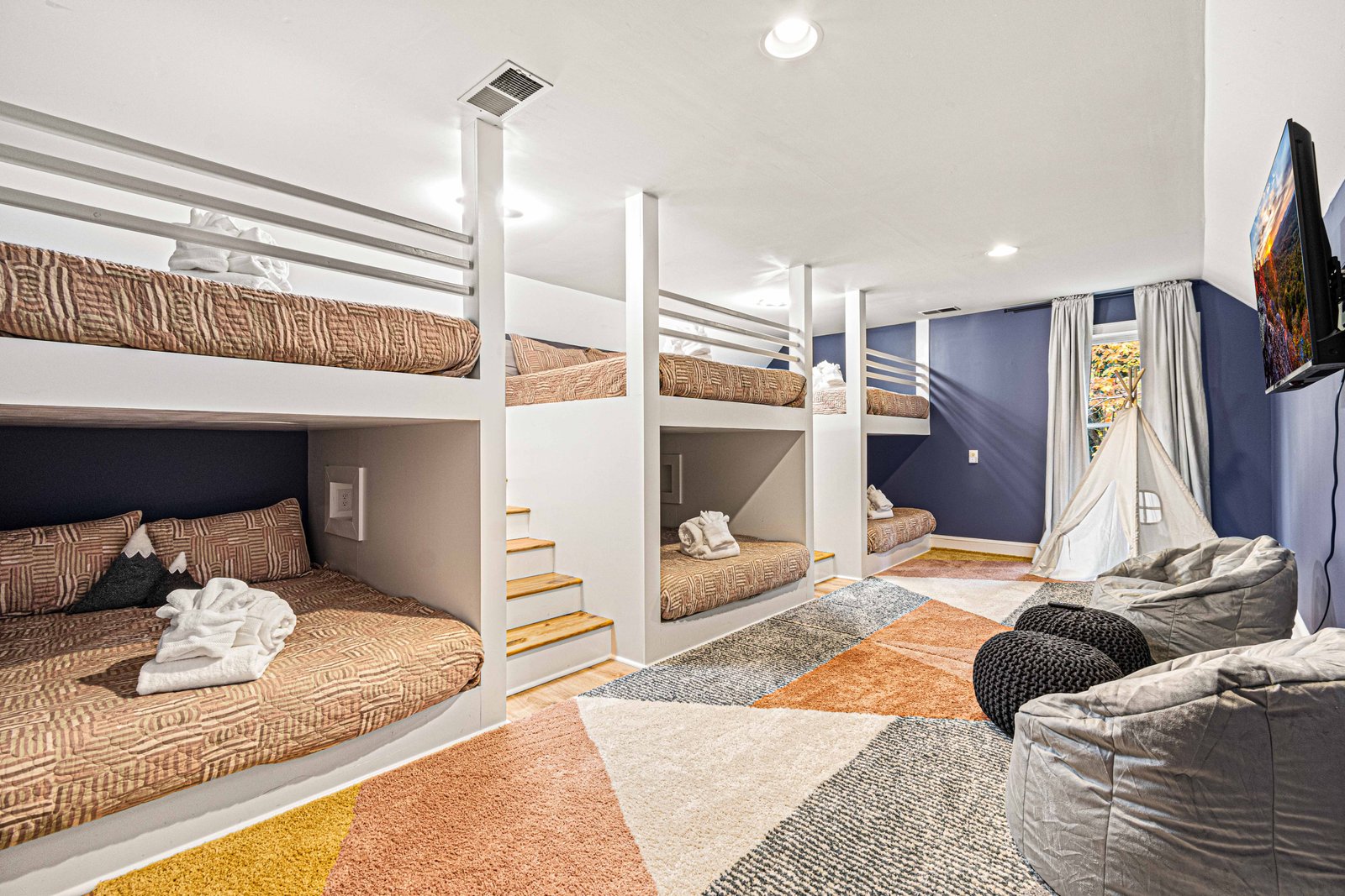 Upstairs Bunk Bedroom-Asheville City Rentals - Luxury Vacation Rental in Asheville, NC